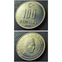 100 Bin Lira 2003 Ça/çil Eski Madeni Para - 39963664286b698715
