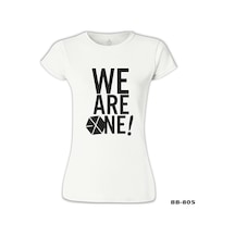 Exo - We Are One Beyaz Kadın Tshirt 001