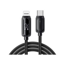 3 Metre 29w Pd 3a Type-c To Lightning Hızlı Şarj Ve Data Kablosu Dijital Güç Göstergeli 480mbps
