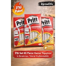 3 Lü Set 65 Parça Hamur Yapıştırıcı İz Bırakmaz, Tekrar Kullanılabilir Poster Yapıştırıcı