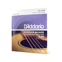 Daddario Ej26 Akustik Gitar Tel Seti, Phosphor-bronze, Custom Li