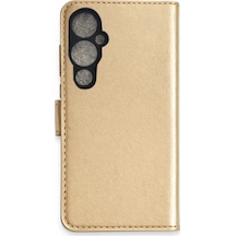 Newface Tecno Pova 4 Pro Trend S Plus Kapaklı Kılıf - Gold Altın