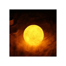 Gün Işığı 3d Ay Dekoratif Küre Gece Lambası Sarı