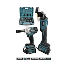 Assur Profesyonel 21V Çift Akülü 450 Nm Somun Sıkma Sökme + 125 Mm Taşlama 2'li Set - 1645