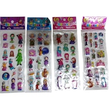 4 Paket İslam Dini Kız Çocuk İslami Sticker Etiket Karışık
