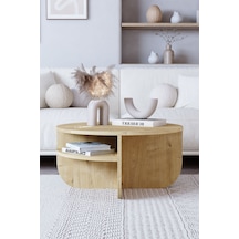 Rubo Orta Sehpa Raflı İskandinav Orta Sehpa 72 Cm, Bohem - Safir Meşe
