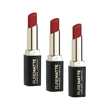 Pure Powder Lipstick No: 120 - Nemlendirici Pudramsı Mat Ruj 3 Paketi Abanoz