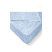 Tek Kişilik Yastıklı Çarşaf Takımı 100x200 Ranforce Bulut Mavisi