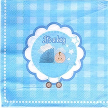 Roll Up Peçete 33x33 Erkek Bebek 20'li