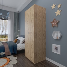 Ed Pet Dizayn 2 Kapaklı Elbise Dolabı Atlantik Çam 80 Cm Genişlik