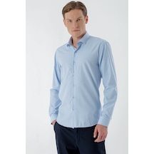 Morven Erkek A. Mavi Trend Çizgili Panolu İtalyan Yaka Slim Fit Gömlek Açık Mavi Morven Erkek A. Mavi Trend Çizgili Panolu İtalyan Yaka Slim Fit Gömlek Açık Mavi