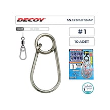 Decoy Sn-13 Split Snap Klips 1 24lb Silver 10 Adet