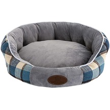 Suntek Sıcak Kafes Kediler Köpekler Yatak Kısa Peluş Mavi