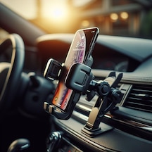 Otomatik Klipsli Teleskobik Araç İçi Telefon Tutucu Yüksek Kaliteli Tutuş Ve 360 Dönebilme Özellikli Cam Ve Torpidoya Vantuzlanabilir Telefon Tutucu 2 Mixed