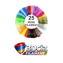 Pla 3d Kalem Yazıcı İçin 25 Renk 25 X 1 Metre 25 Metre Pla Filament