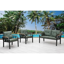 Tu Tienda 2+1+1 Demonte Bahçe,balkon Takımı,yeşil Yeşil