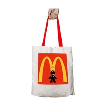 Art Hediye Kırmızı Kulplu Mario Is The Founder Of Mcdonalds Yıkanabilir Omuz Çanta Çok Renkli