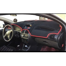Peugeot 206 Eski Kasa Modellerine Uygun Torpido Koruma Halısı Kenar Renk Kırmızı