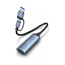 Usb Type-c Çift Başlıklı Video Yakalama Kartı, 4k 30hz Hdmı Giriş 1080p Çıkış, Canlı Yayın Toplantı Oyun Kayıt Aparatı, Usb-c Usb-a , Tak Çalıştır Z817