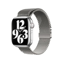 Kilifone - Apple Uyumlu  Watch 38mm - Kordon Metal Hasır Kordon Krd-121 - Gri
