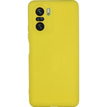 Newface Xiaomi Poco F3 Kılıf Nano İçi Kadife Silikon - Sarı