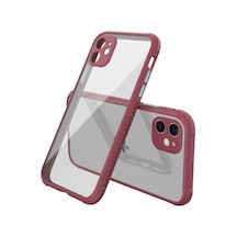 Apple iPhone  Uyumlu-  12 Mini Kılıf Miami Şeffaf Silikon - Fuşya