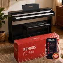 Rennes Cl-340bk Tuş Hassasiyetli 88 Tuş Dijital Piyano Profesyonel Siyah