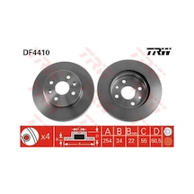 TRW DF4410 FREN DİSKİ ÖN RIO 00-05 HAVALI 254mm