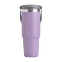 900 Ml Paslanmaz Çelik Pipetli Ve Kilit Kapaklı Kulplu Termos 6 Saat Sıcak/soğuk - Fc1180 Lila Çok Renkli