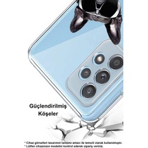 Printify Samsung Galaxy A15 İle Uyumlu Köpek 2 Kamera Korumalı Şeffaf Kılıf 050e
