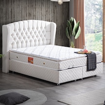 Setaymobilya Baza, Sultan Krem Baza + Başlık + Real Pedli Ortopedik Yatak