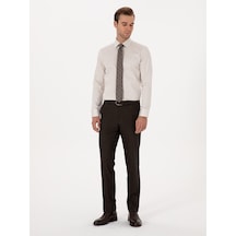 Cacharel Kahverengi Slim Fit Klasik Pantolon