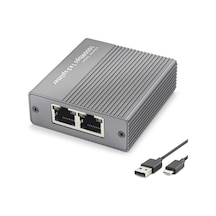 Gigabit Ethernet Switch 4 Port Type C Güç Girişli Gri Hdx1413