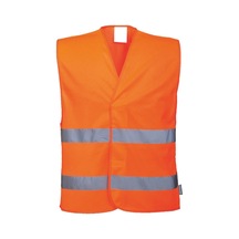 Reflektörlü Turuncu Ikaz Yeleği - 10 Adet
