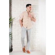 Advante Yaka Düğmeli Dokulu Slimfit Erkek Gömlek 001