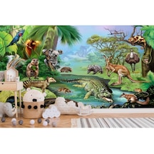 Tropikal Hayvanlar Çocuk Odası Duvar Kağıdı
