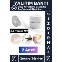 Premium Uzun Ömürlü Suya Neme Küfe Dayanıklı Mutfak Lavabo Pencere Kenar Yalıtım Bandı 3.2 Mt X 2 Ad