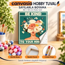 Sayılarla Boyama Numaralı Tuval Seti Boya Fırça Dahil 40x50 Cm Zihnin Baharı