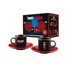 Tr Stranger Things 2 Fincan Ve 2 Tabak Seti - Isıya Duyarlı Renk Değiştiren - Bulaşık Makinesinde Yıkanamaz - Her Diğer