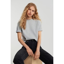 Mad Girls Gri Tişört Mg1284