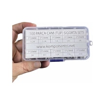 100 Parça 5x20mm Cam Sigorta Tüp Sigorta Seti Plastik Kutulu Diğer