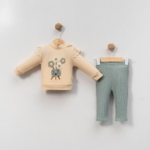 Çakar Bebe 6-18 Aylık Çiçek Süzine 2 Li Takım-8045120 - Su Yeşili SU YEŞİLİ
