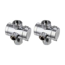 Ulzyvf 2x Abs Krom 3 Yollu Yönlendirici Hortum Bağlantısı T Şekli Adaptör Konnektörü Açılı Vana Hortum Banyo Duş Kolu Tuvalet, Küçük Boyutlu