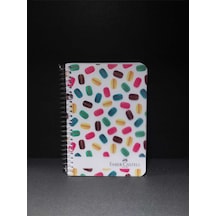 100 Sayfa A6 10x15 Cm Çizgili Telli Plastik Kapak Not Defteri Renk11