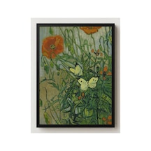 Van Gogh Van Gogh Kelebekler Ve Gelincikler Çerçevesiz Poster 21x30 Cm A4 Tablo Van Gogh
