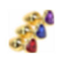 Red Fox Çelik Gold Kalp Mücevherli Anal Plug 3'lü Set