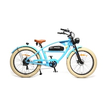 Bisan Rider Elektrikli Bisiklet 46 Cm Disk Fren 26 Jant 7 Vites Gökyüzü Mavisi Turuncu Çok Renkli