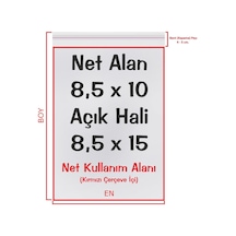 8,5x10+5 cm. (8,5*15) 100 Adet - Şeffaf Bantlı Yapışkanlı OPP Jel
