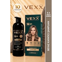 Vexx Professional Beyaz Kapatıcı Pratik Boya Şampuan Küllü Kumral 7.1 Amonyaksız Formül 300 Ml.