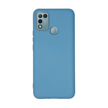 İnfinix Hot 10 Play Kılıf Nano İçi Kadife Silikon - Mavi -
